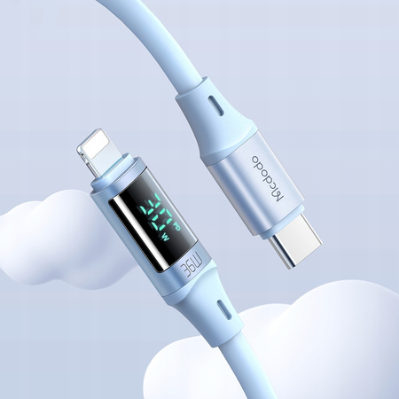 Mcdodo Kabel, USB-C, do iPhone, Digital Pro, 36W, 1.2m, niebieski