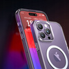 MCDODO Magnetische, transparente Hülle, verstärkt für MAGSAFE iPhone 15 Pro, Lila