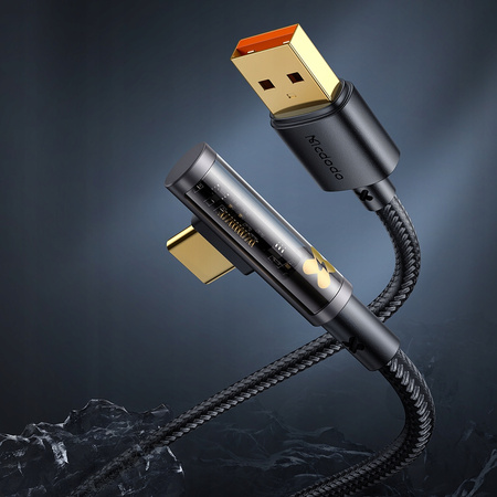  McDodo Kabel Prism, USB-C, kątowy,  szybki, 100W 6A, 1.2m