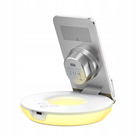 Mcdodo induction charger, with light , with alarm clock function, with watch, white CH-1610