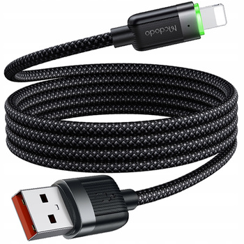 MCDODO ŁADOWARKA KABEL USB LIGHTNING SZYBKIEGO ŁADOWANIA DO IPHONE 1M LED