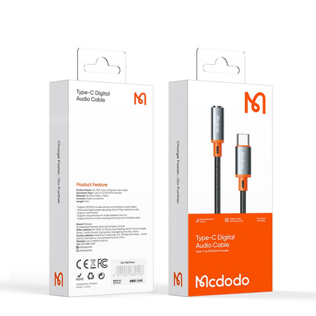 Mcdodo Castle Series Telefonadapter USB-C Mini-Klinkenstecker mit DAC