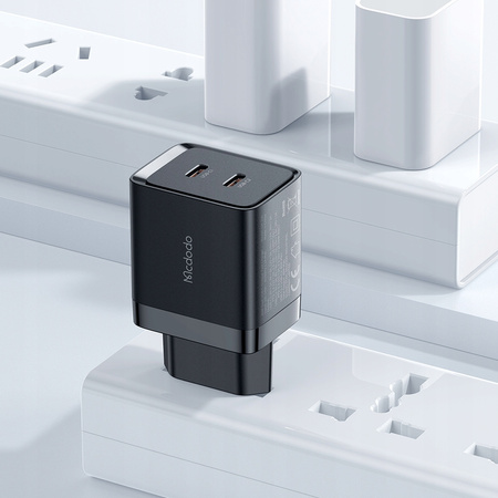 Ładowarka do telefonu, szybkie ładowanie, USB-C 2x 20W, do iPhone 14, Mcdodo