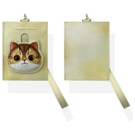 Nimmy Zestaw 3w1 torebka na telefon + portfel + etui na lokalizator khaki Big Eyed Pet 2.0 Cat