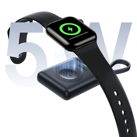 Powerbank Baseus EnerFill FW11 5W do Apple Watch z wbudowanym kablem - czarny
