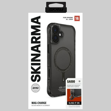 Skinarma etui Saido iPhone 16 6.1       Magnetic Charging czarny/black