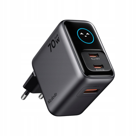 MCDODO SZYBKA ŁADOWARKA SIECIOWA ZASILACZ KOSTKA 3X USB-C USB-A GAN 70W