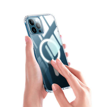 Nakładka Anti Shock 1,5 mm Mag do iPhone 16 Pro 6,3" transparentna big hole