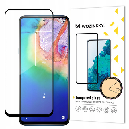 WOZINSKY SZKŁO HARTOWANE FULL GLUE CASE FRIENDLY DO TCL 20 5G NA CAŁY EKRAN