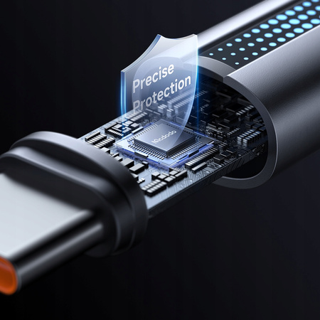 Cablu USB-C MCDODO cu încãrcare rapidã pentru Samsung Xiaomi Type C, 6A, 100W, 1M LED