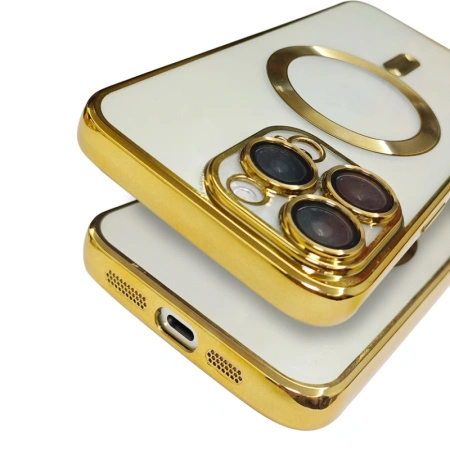 Etui Metal MagS iPhone 16 Plus Złoty