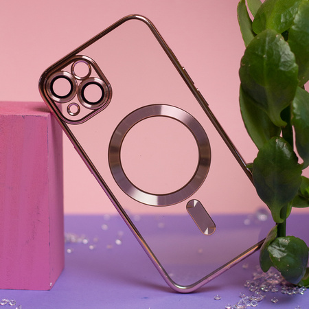 Nakładka Color Chrome Mag do iPhone 16e / 17e różowo-złota