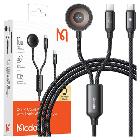 MCDODO INDUCTIVE CHARGER FOR APPLE WATCH 2IN1 CABLE FOR IPHONE MACBOOK 60W