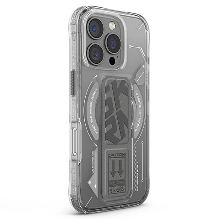 Skinarma etui Helio iPhone 16 Pro 6.3 Magnetic Charging + Grip Stand titanium