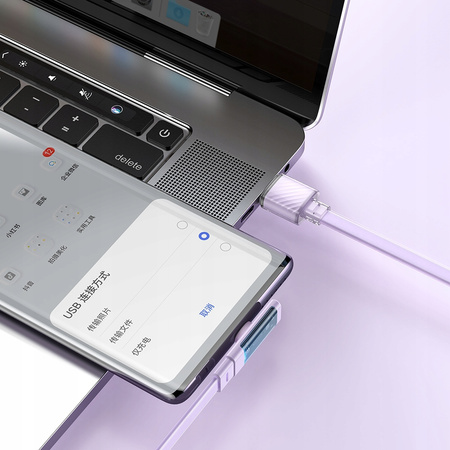 USB-C-Kabel, abgewinkelt, leistungsstark, superschnell, Mcdodo, 100 W, 1,2 m, Lila