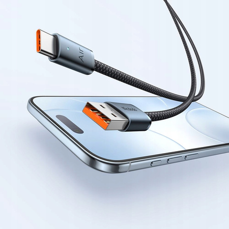 MCDODO KABEL USB-A USB-C SZYBKIE ŁADOWANIE USB TYP C 6A 100W 1M LED BIAŁY