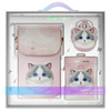 Nimmy Zestaw 3w1 torebka na telefon +    portfel + etui na lokalizator różowy/pink Big Eyed Pet 2.0 Cat