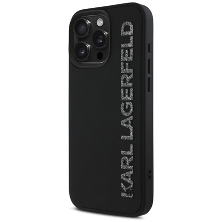 KARL LAGERFELD CASE POKROWIEC 3D DO IPHONE 16 PRO RUBBER ELONGATED GLITTER