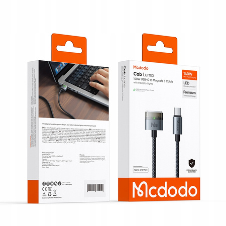 MCDODO MACBOOK AIR PRO USB-C MAGSAFE 3 140W LADEKABEL 2M