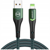 MCDODO USB LIGHTNING FAST CHARGING CABLE 36W FOR IPHONE 13 14 1M LED GREEN