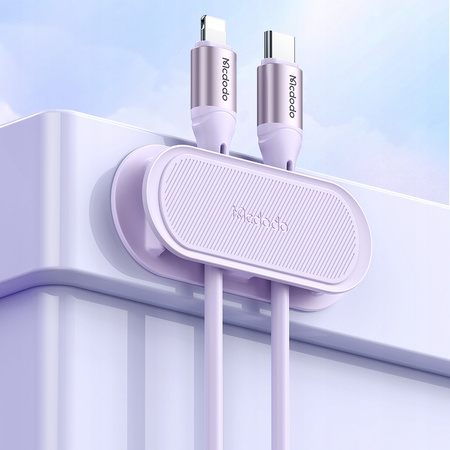 Kabelorganizer, Kabel, für Schreibtisch, Halterung, selbstklebend, rosa, Mcdodo