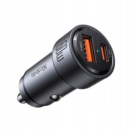 MCDODO SZYBKA ŁADOWARKA SAMOCHODOWA DO TELEFONU LAPTOPA 2X USB-C USB-A 60W