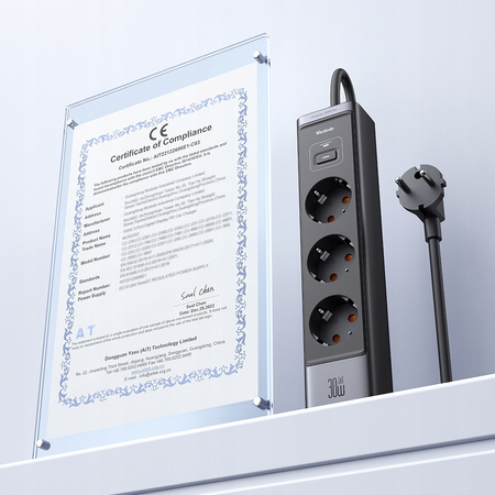 MCDODO POWER STRIP CHARGER GAN TYPE C 6X USB-C USB AC 1.5M