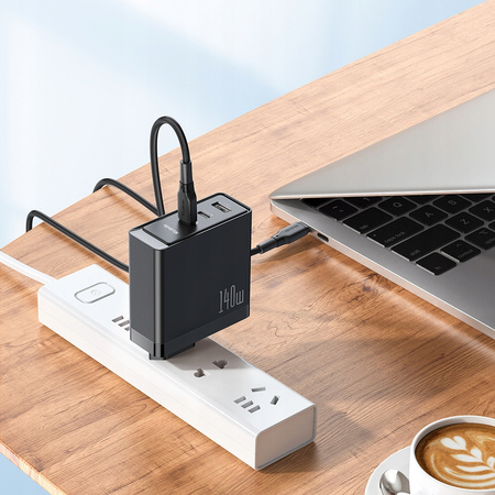 USB-C-Ladegerät, GaN, 140 W + USB-C-Kabel 240 W, 2 m, Mcdodo