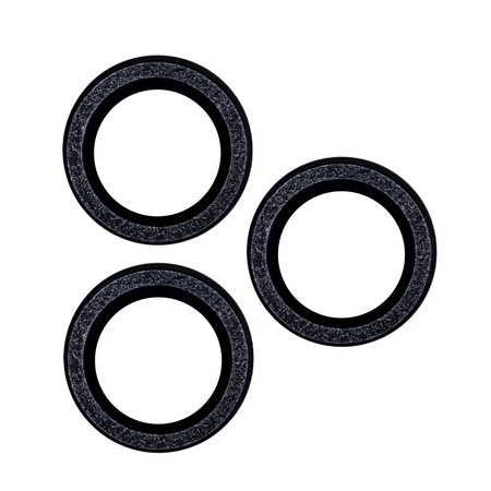 Zestaw szkieł na aparat do iPhone 11 Pro Max black glitter (3 sztuki)
