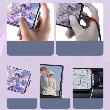 Cablu USB Lightning Mcdodo cu înclinare rapidã, 36W, 1,2M, violet