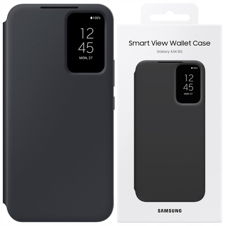 Etui Samsung EF-ZA556CBEGWW A55 5GA556 czarny/black Smart View Wallet Case