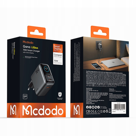 MCDODO SZYBKA ŁADOWARKA SIECIOWA ZASILACZ KOSTKA 3X USB-C USB-A GAN 70W