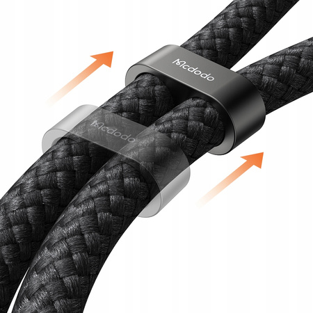 MCDODO CUREA DE GÂT PENTRU TELEFON, CROSSBODY, CU CABLU NEGRU PENTRU IPHONE