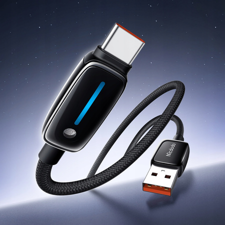 MCDODO ŁADOWARKA KABEL USB-A USB-C SZYBKIE ŁADOWANIE DO IPHONE TYP C 1M LED