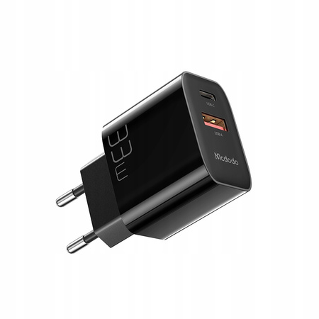 Mcdodo Phone Charger, Fast, USB, USB-C, 33W, cable included, 60W, black, CH-0922