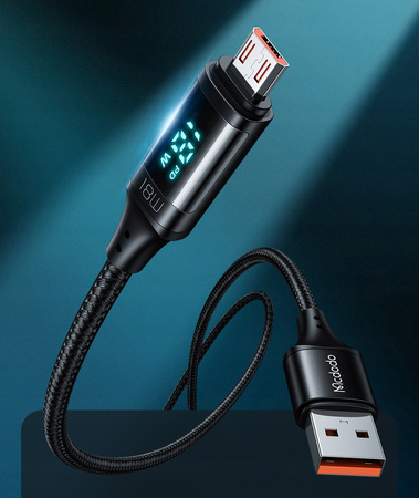 Mcdodo DIGITAL PRO QC 4.0 Micro-USB 18W Handykabel 1,2 m Schwarz