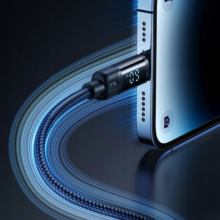 MCDODO ŁADOWARKA KABEL USB-C LIGHTNING SZYBKIEGO ŁADOWANIA DO IPHONE 1M LED