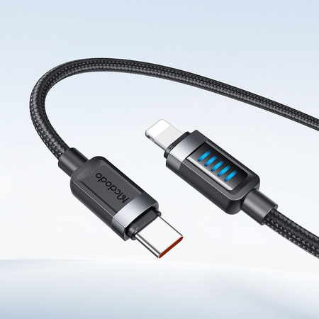 MCDODO KABEL USB-C LIGHTNING SZYBKIE ŁADOWANIE DO APPLE IPHONE 36W 1M LED