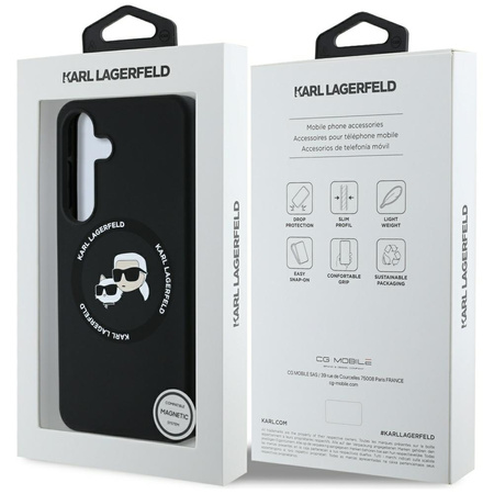 KARL LAGERFELD ETUI SILICONE DOUBLE HEADS AND CIRCLE DO MAGSAFE DO SAMSUNG