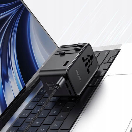 MCDODO 2W1 ŁADOWARKA ADAPTER PODRÓŻNY PRZEJŚCIÓWKA UK EU US 100W KABEL 1M