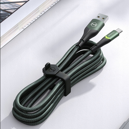 Cablu de telefon, încãrcare rapidã, USB-C, USB, 1m, QC 4.0, LED, portocaliu, Mcdodo