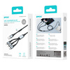 BWOO kabel 3w1 USB - USB-C, Lightning, Micro USB 1m 3A X274 czarny