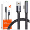 MCDODO USB-C-KABEL, abgewinkelt, Schnellladekabel, USB Typ C, 6 A, 100 W, Schwarz, 1 m