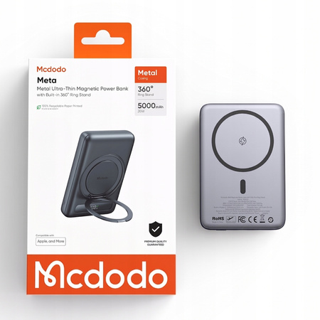 MCDODO POWERBANK INDUKCYJNY DO IPHONE ZE STOJAKIEM MAGSAFE 5000MAH USB-C