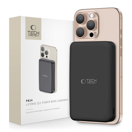 TECH-PROTECT POWERBANK PB24 LIFEMAG QI2 DO MAGSAFE IPHONE 12 13 14 10000MAH