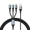 BWOO kabel 3w1 USB - USB-C, Lightning, Micro USB 1m 3A X274 czarny