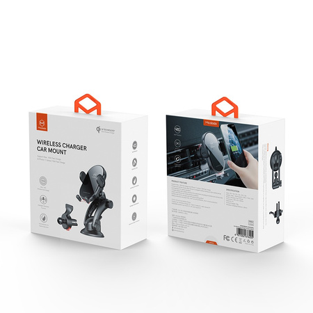 Mcdodo phone holder, automatic, car, with inductive charging, black , 15W, automatic, CH-7620