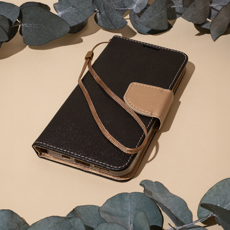 Etui Smart Fancy do iPhone 16 Pro 6,3" czarno-złote