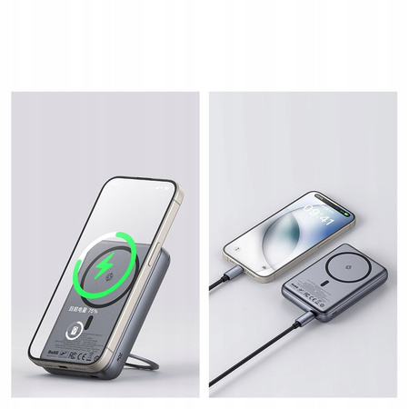 MCDODO POWERBANK INDUKCYJNY DO IPHONE ZE STOJAKIEM MAGSAFE 5000MAH USB-C