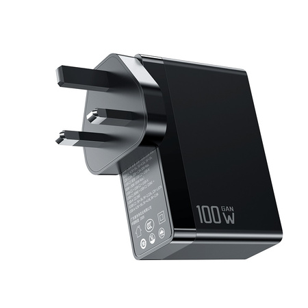Mcdodo GaN Schnellladegerät für Handy, Laptop USB-C PD USB-A QC 100W Schwarz